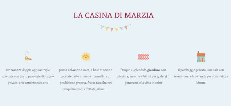 Il restyling del sito internet per il B&B La Casina di Marzia